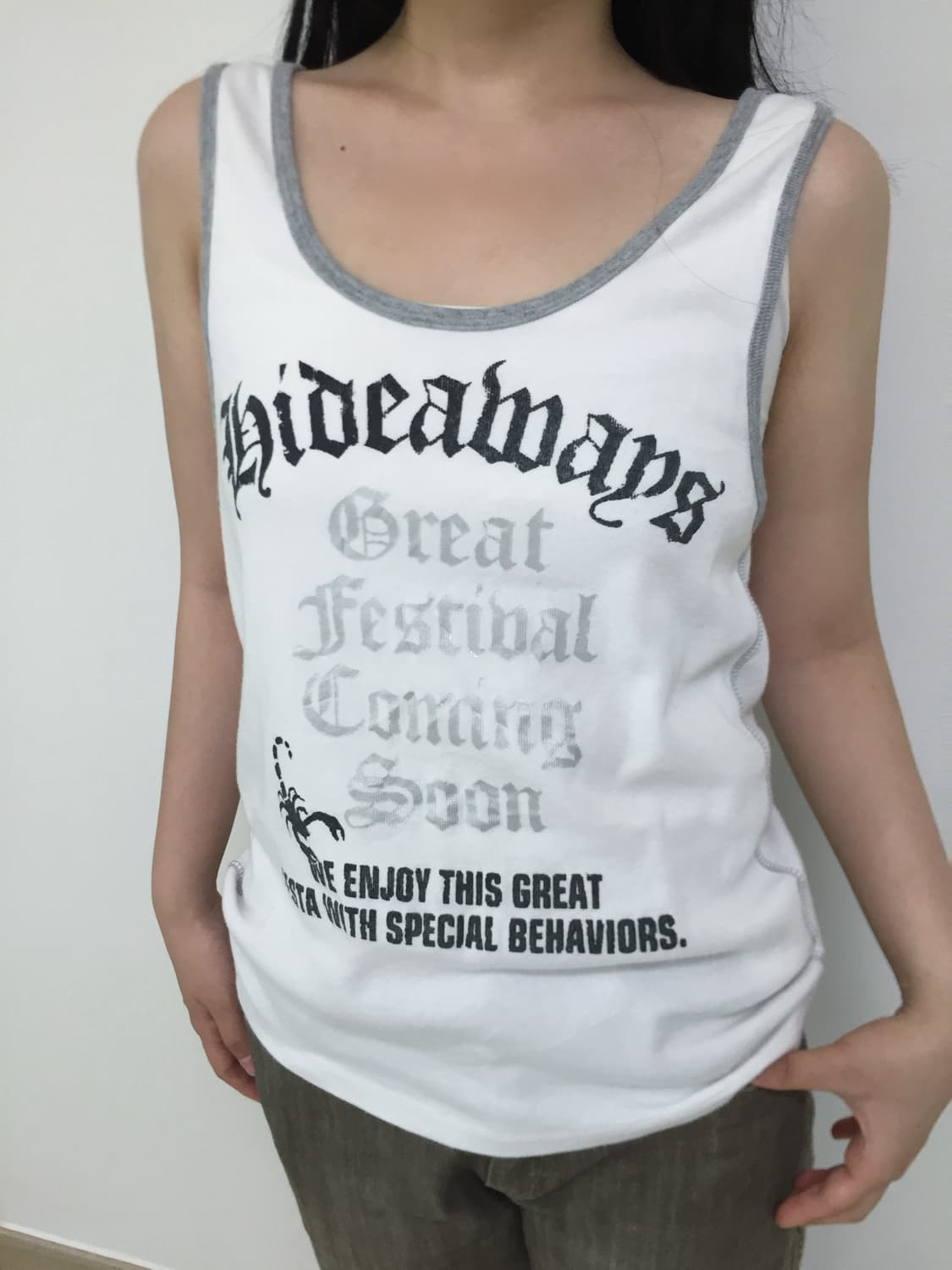 vintage y2k white sleeveless 상품이미지3