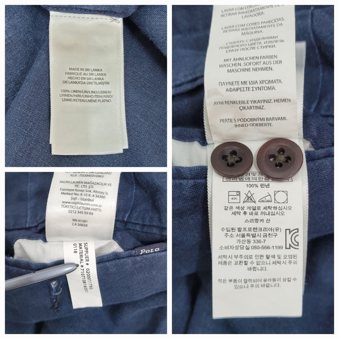 POLO 폴로 랄프로렌 린넨 100% 쇼츠 반바지 / 남 30 네이비
 상품이미지8