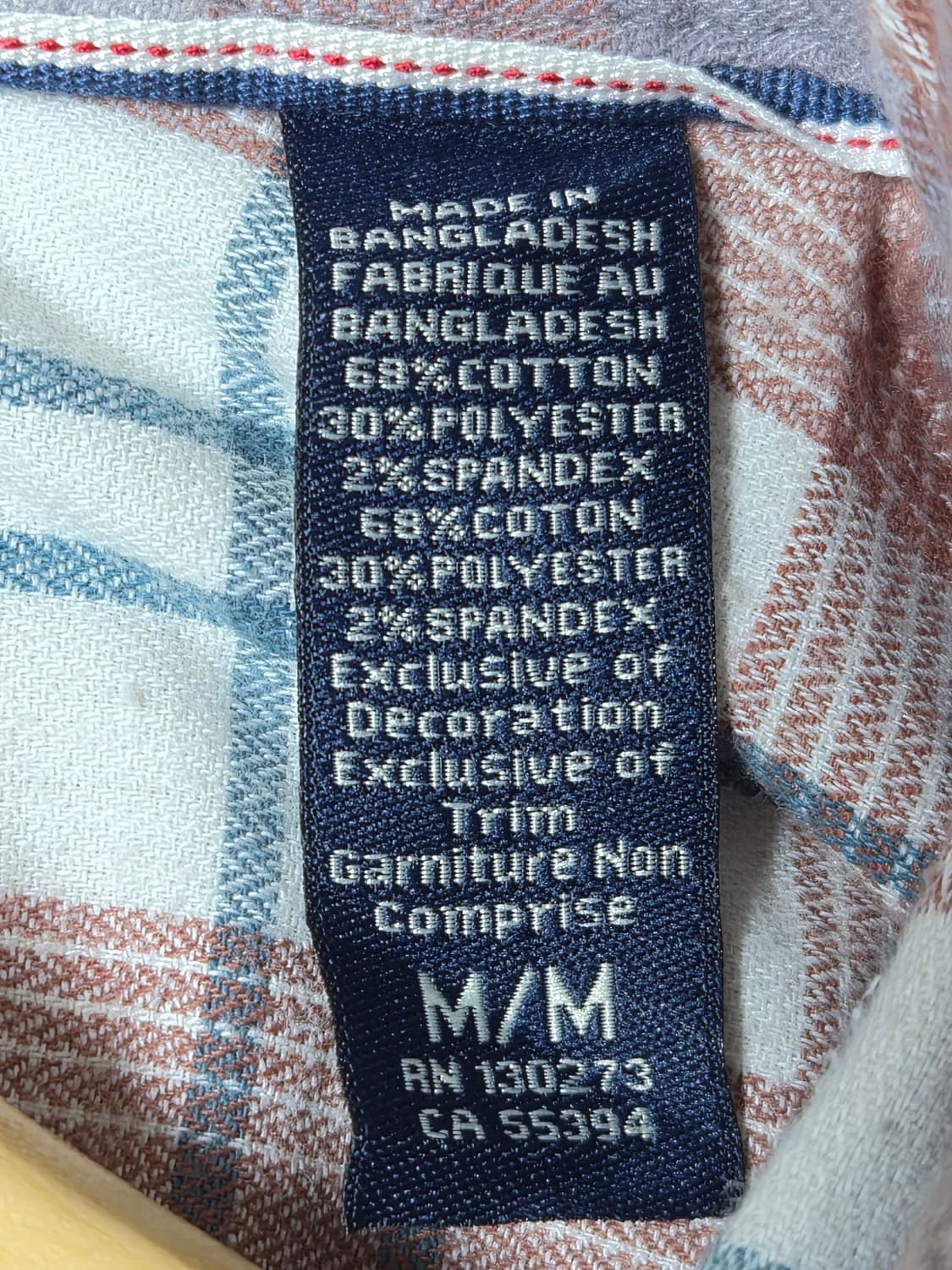 랭글러Wrangler 체크 웨스턴 셔츠 M사이즈 - S311 상품이미지5