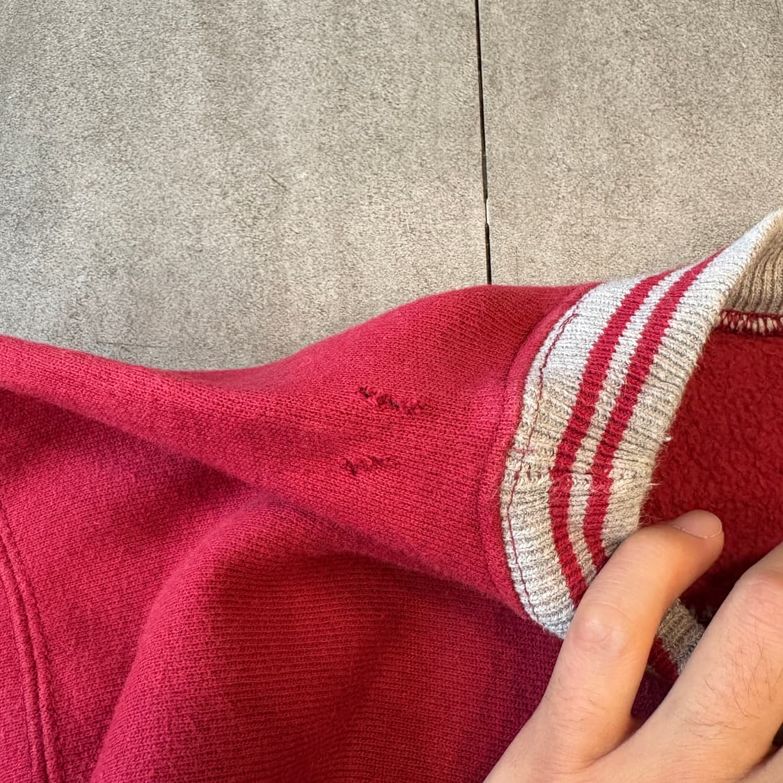 90년대 미국 생산 챔피온 리버스위브 버건디 스웻셔츠 상품이미지6