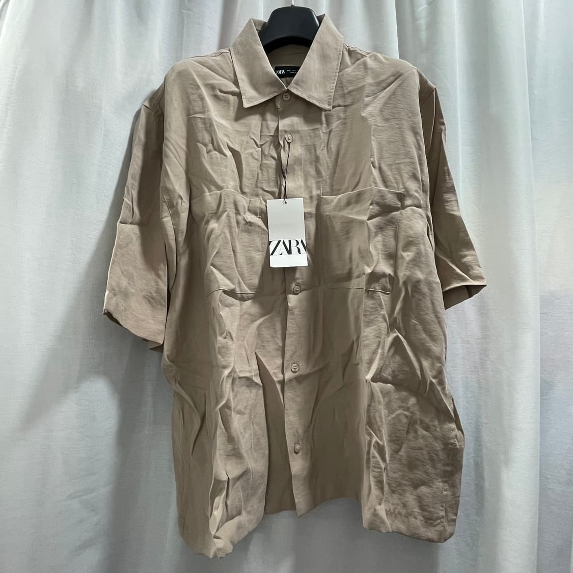 자라/ 라이오셀 포켓 반팔 셔츠/ L 상품이미지8