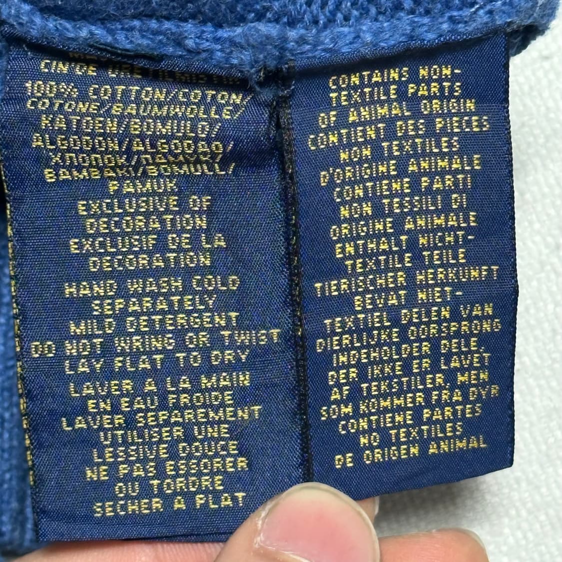 M 폴로랄프로렌 반집업 블루 코튼 니트 상품이미지5