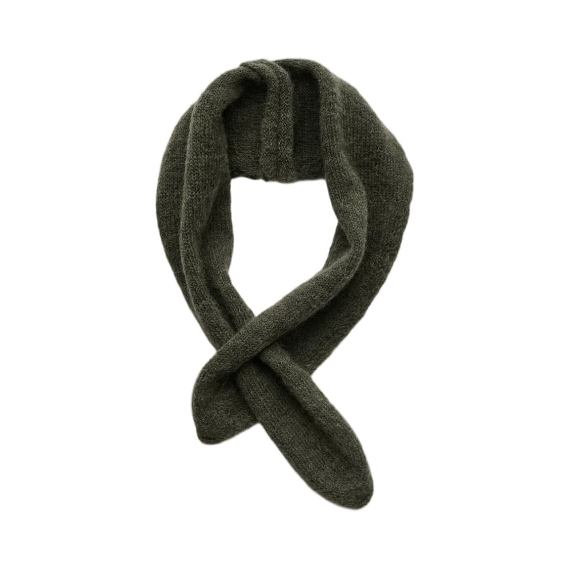 아워레가시 미니어쳐 스카프 모스 그린 퍼지 알파카 상품이미지2