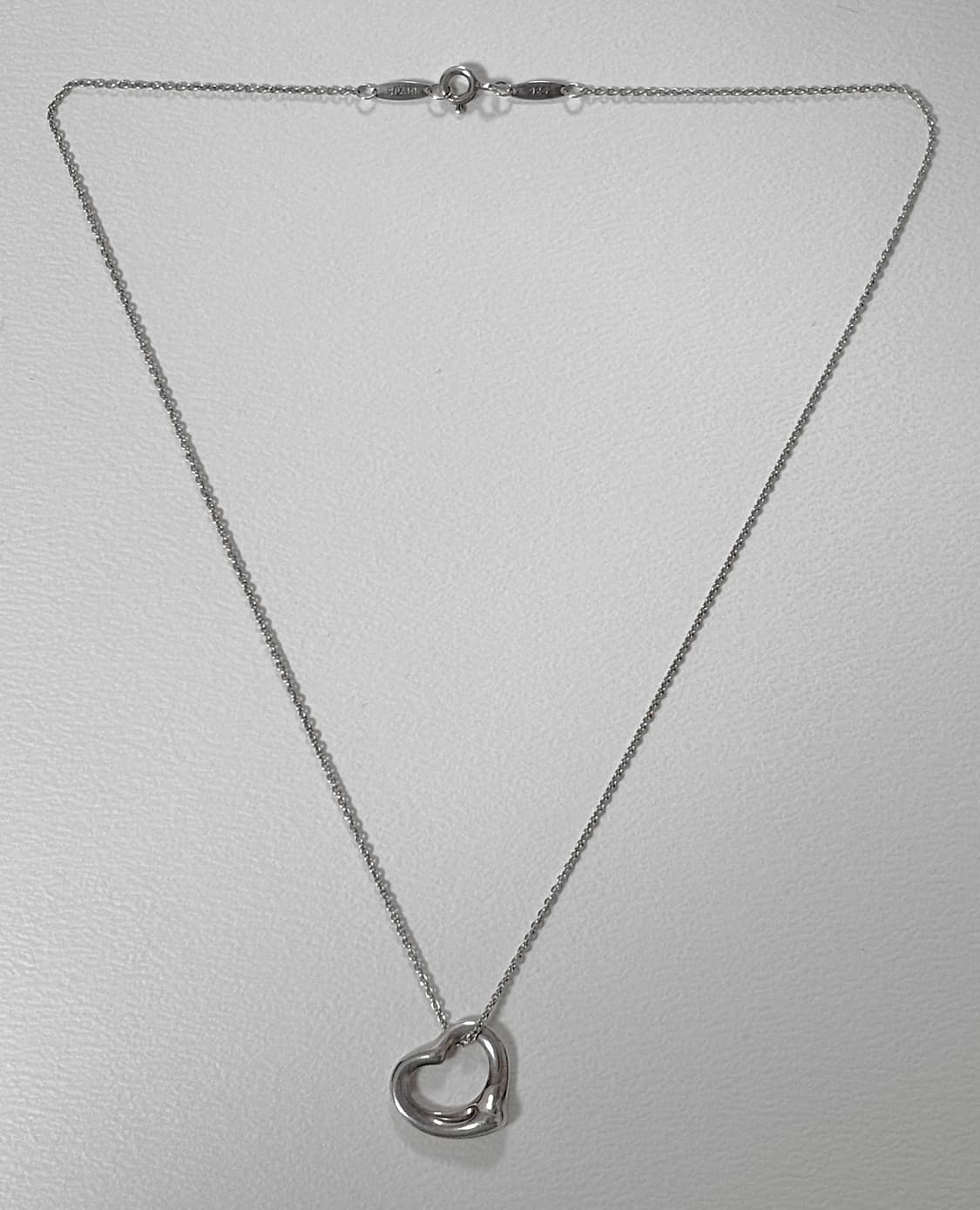 티파니앤코 오픈 하트 펜던트 16mm 실버 상품이미지5