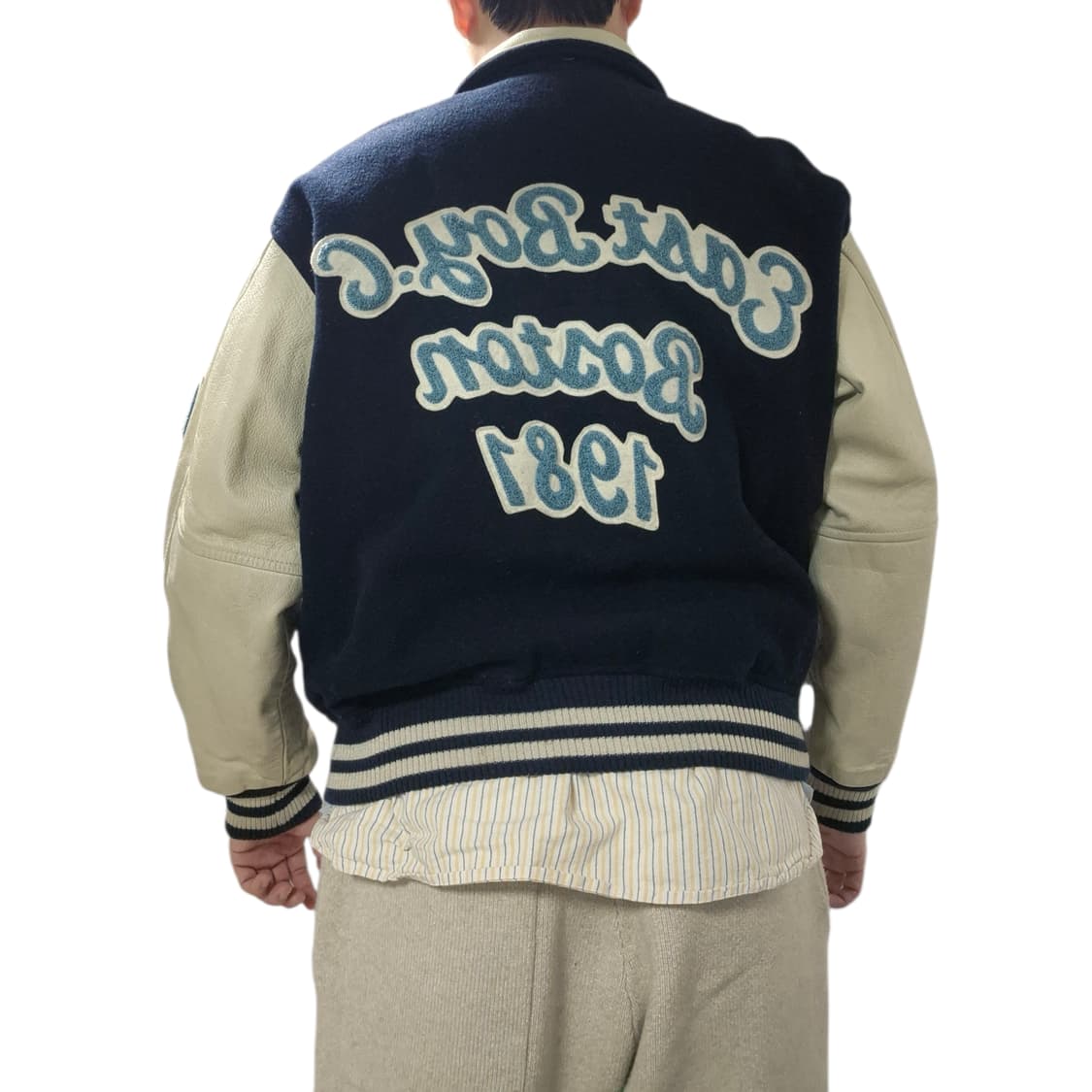 80's 이스트보이 소가죽 바시티 자켓 상품이미지10