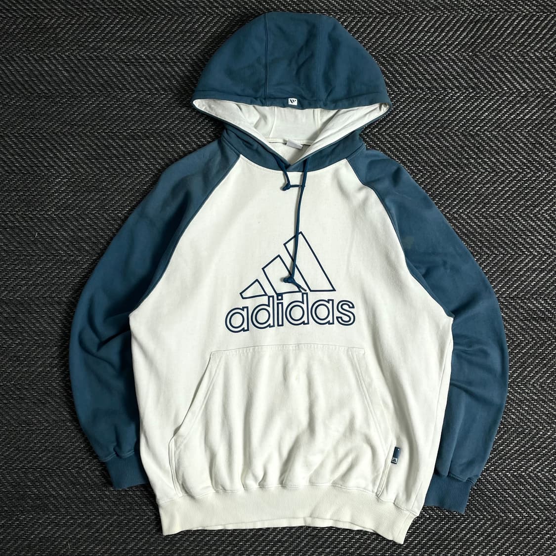 00s 아디다스 빅로고 올드스쿨 배색 후드 티셔츠y 3174 상품이미지2