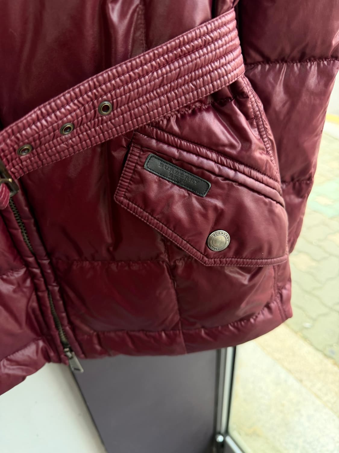 S/ 버버리 다운 벨티드 후디 패딩점퍼 상품이미지5