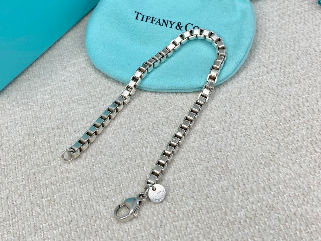 티파니 실버 베네치안 팔찌 18.5CM 남녀공용 상품이미지4