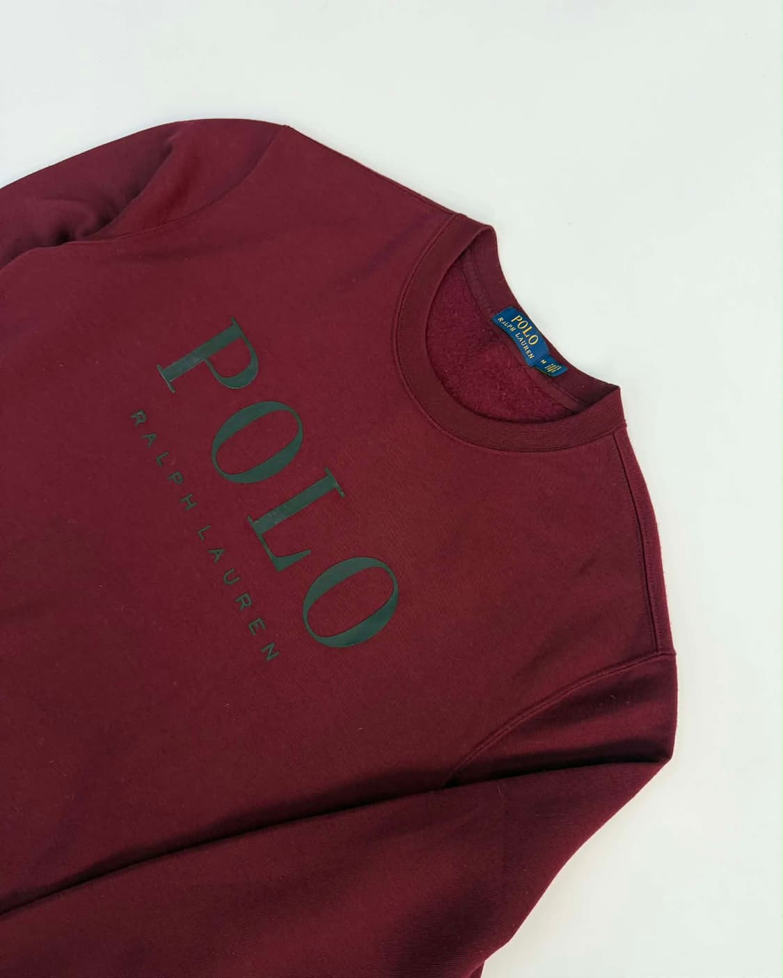 [M] 폴로 랄프로렌 빅로고 버건디 스웻 셔츠 맨투맨 상품이미지5