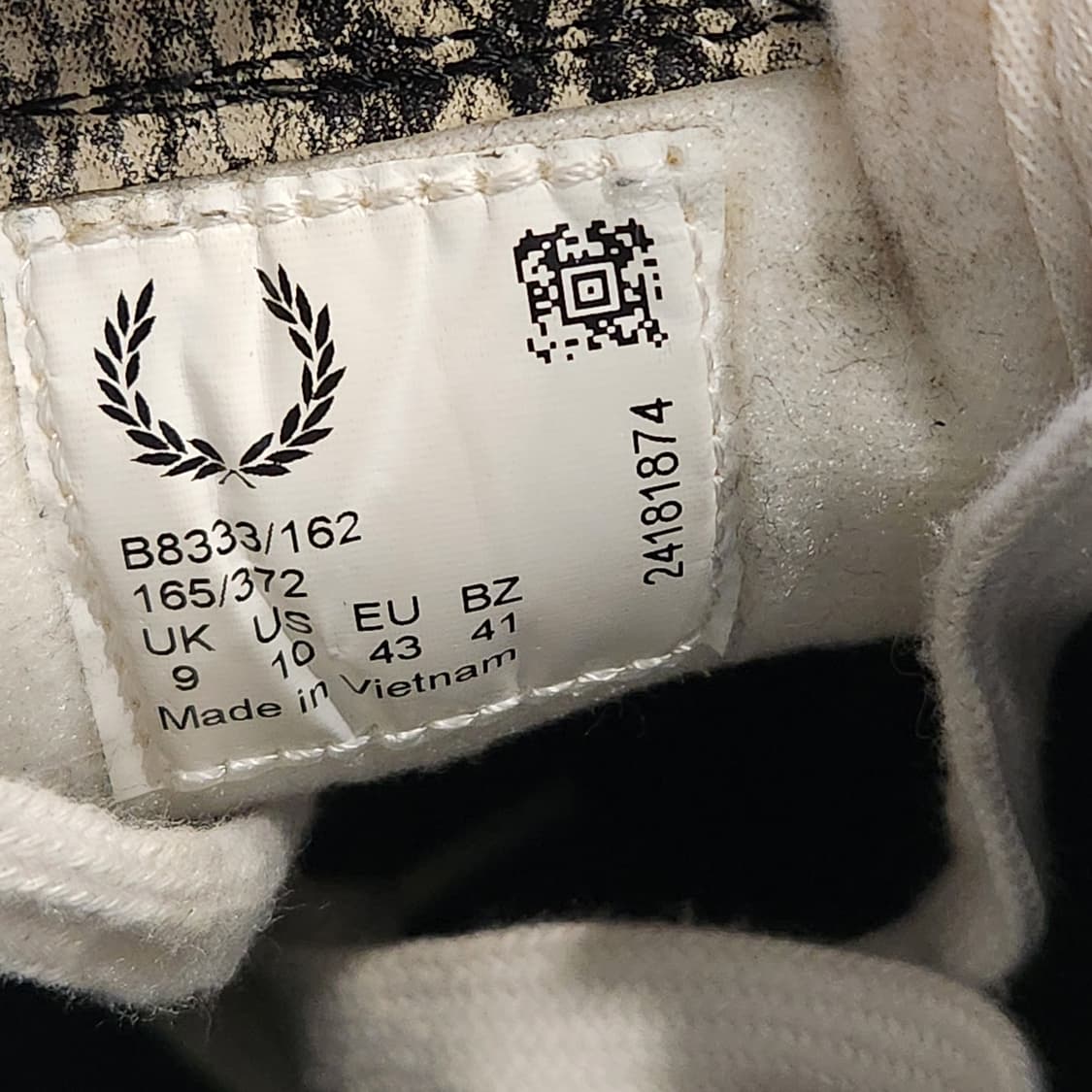 프레드페리 스네이크 패턴 로우탑 스니커 (280mm)    상품이미지9