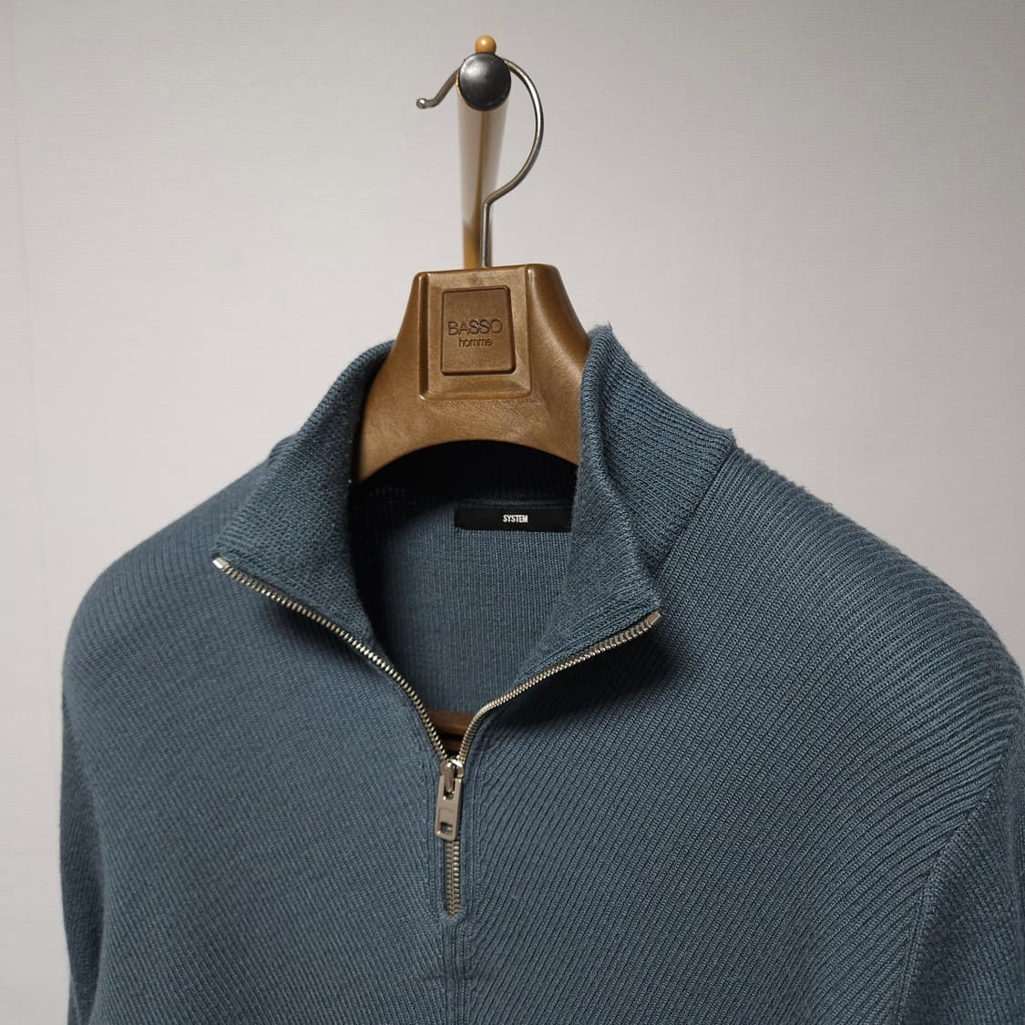 95-100 ) 시스템 남성 반집업 니트 상품이미지2