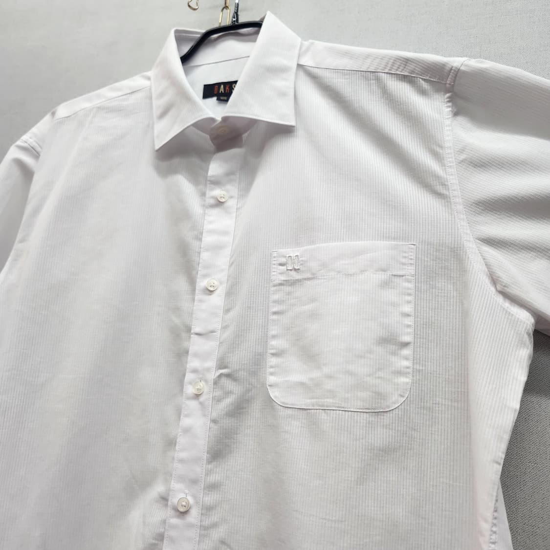 닥스 원포켓 로고 핀스트라이프 반팔셔츠 105(XL) 상품이미지3