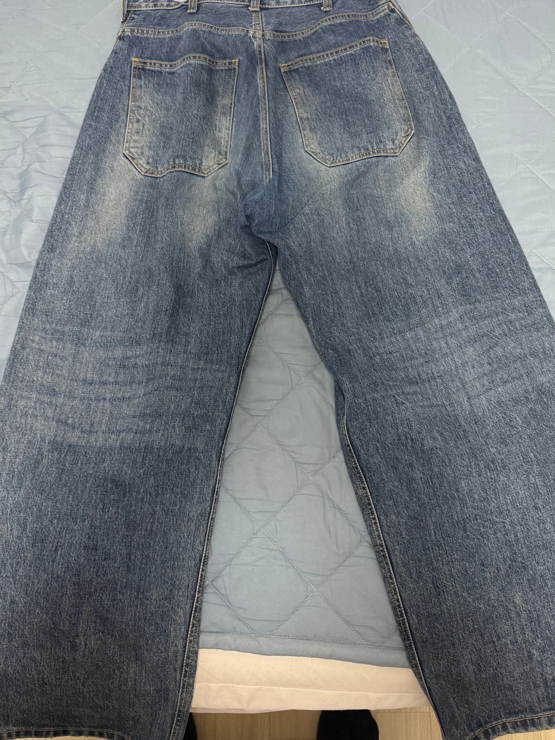 [3] 해칭룸 와이드커브진_워시드 블루 상품이미지3