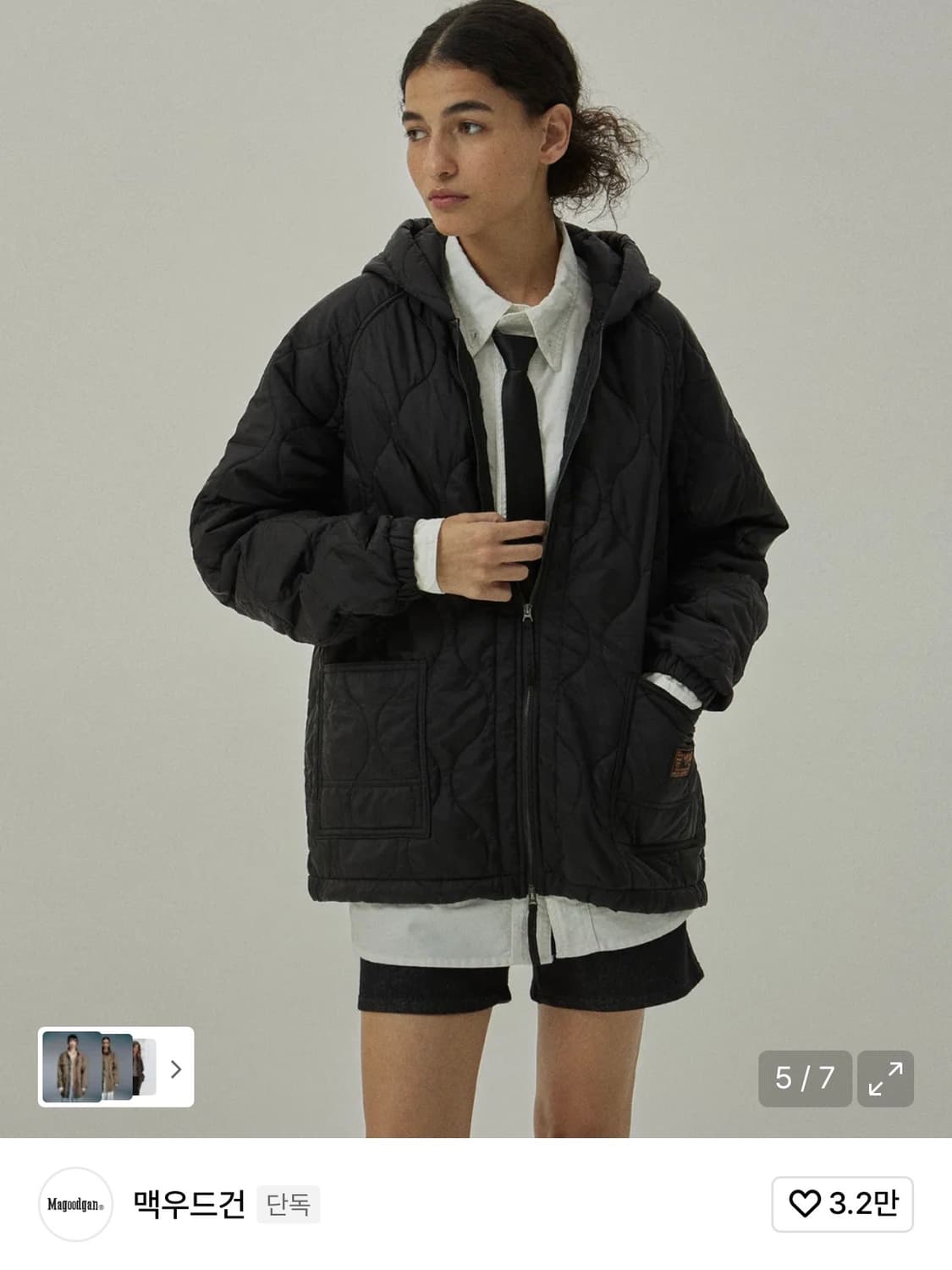 맥우드건 사파리 5310 피그먼트 탈부착 패딩 피쉬테일 브라운 야상재킷 상품이미지6