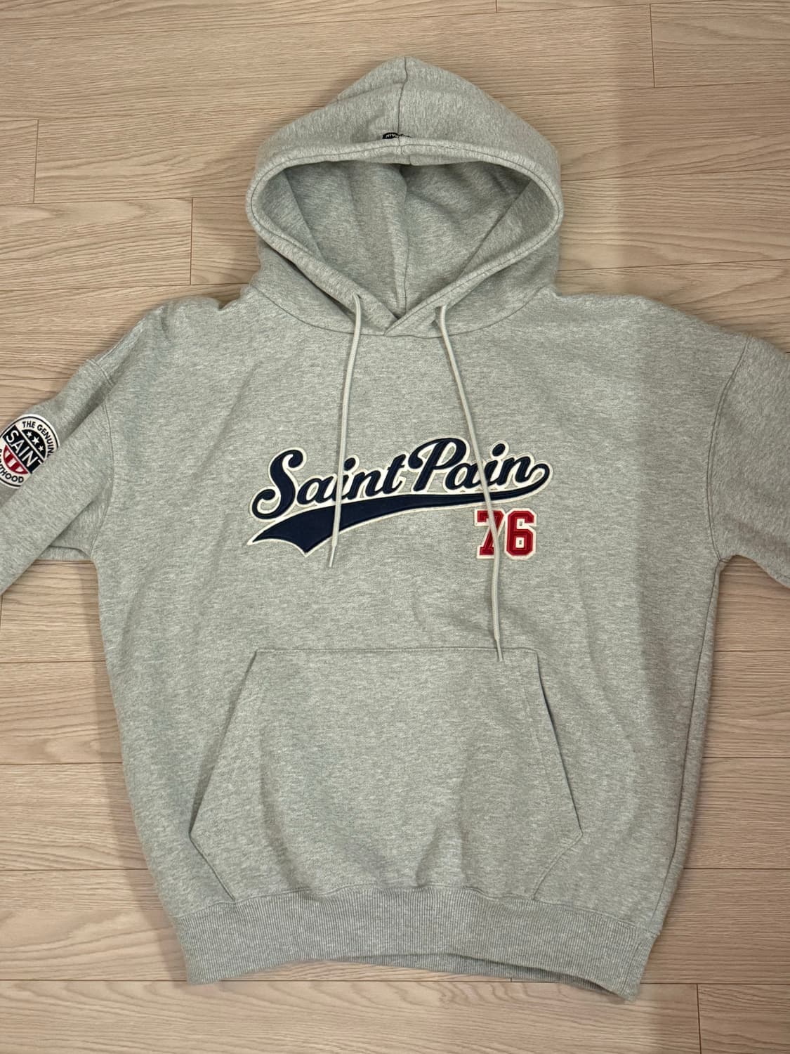 세인트페인 후드티 그레이 상품이미지1