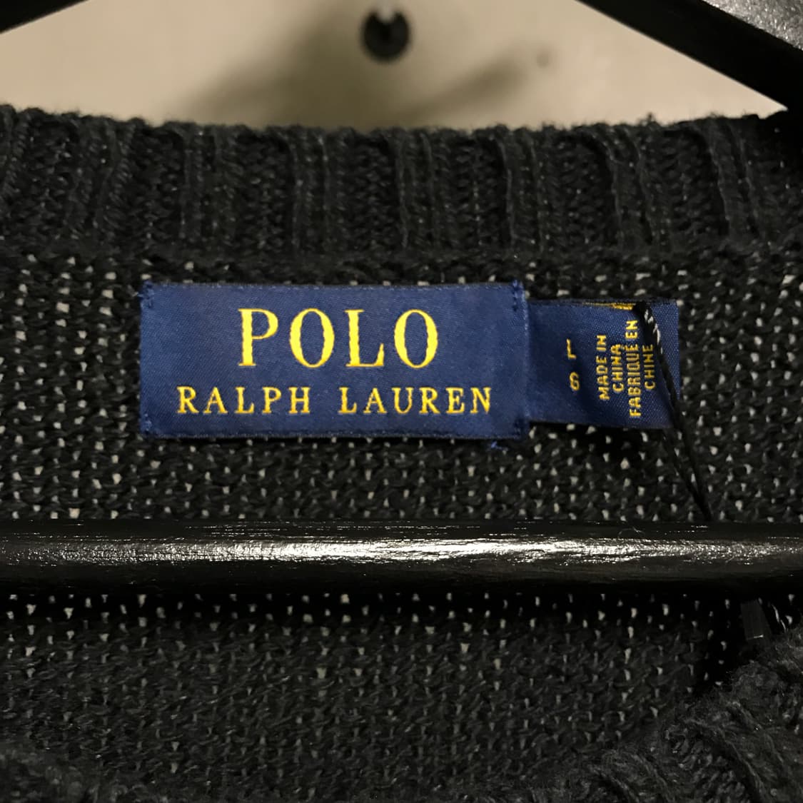 폴로 랄프로렌 베어 니트 블랙 L 상품이미지6