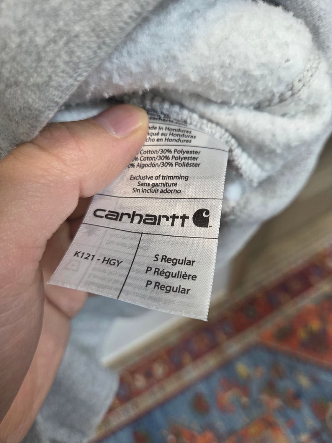 칼하트 기모 후드티 s 레귤러  상품이미지4