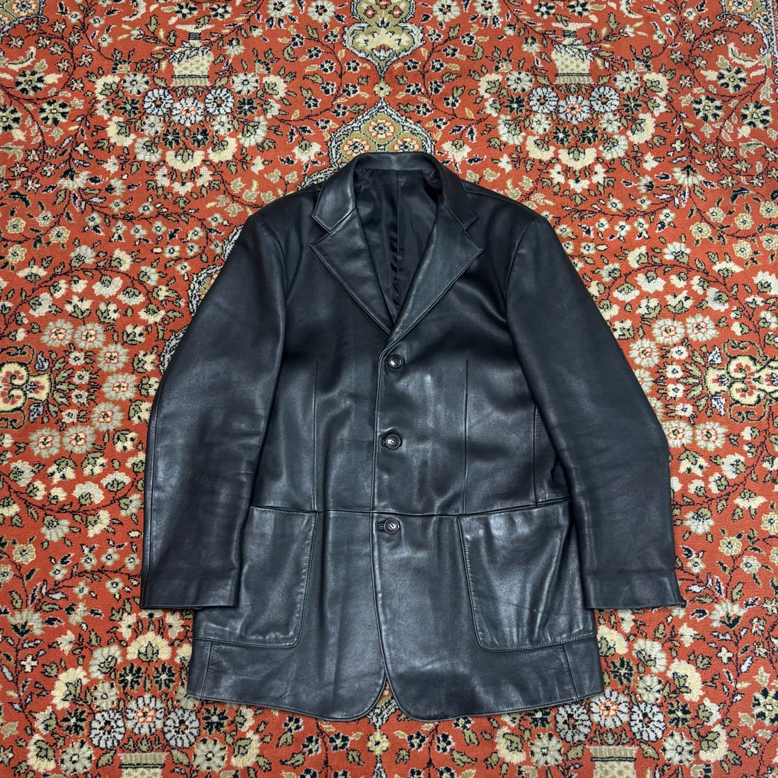 [착용샷] MIK 리얼 레더 램스킨 가죽 블레이저 105 상품이미지1