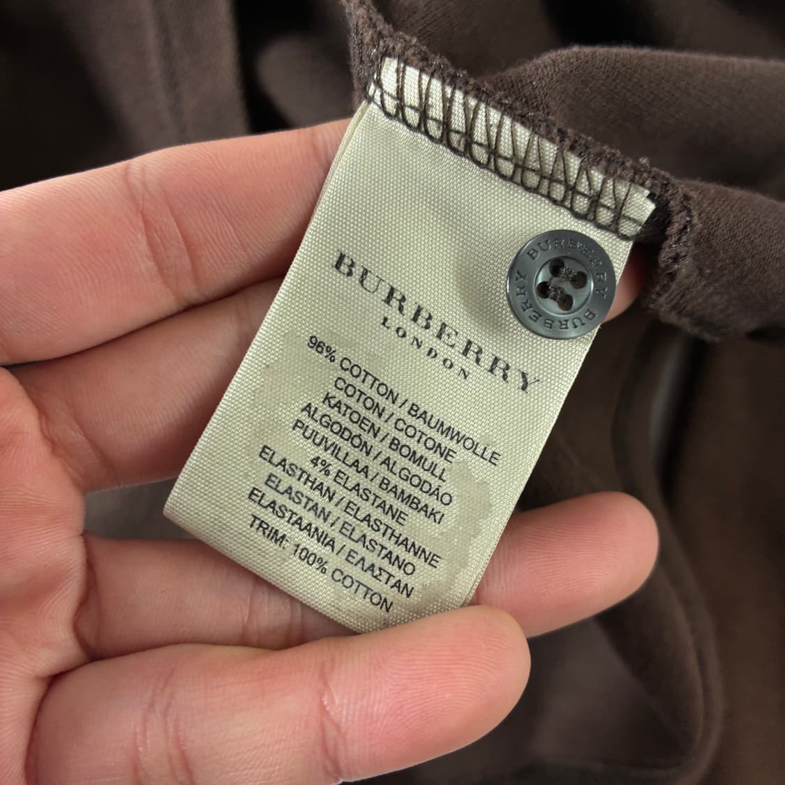 Burberry  버버리 자수 코튼 체크카라 롱슬리브 폴로셔츠  상품이미지6