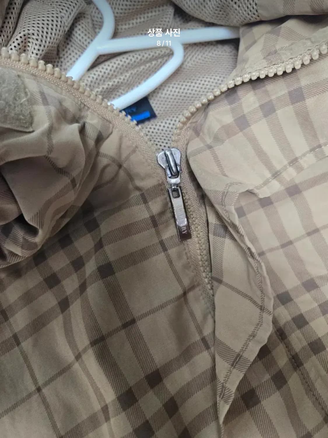 [L] 버버리 블루라벨 노바체크 후드 자켓 상품이미지8