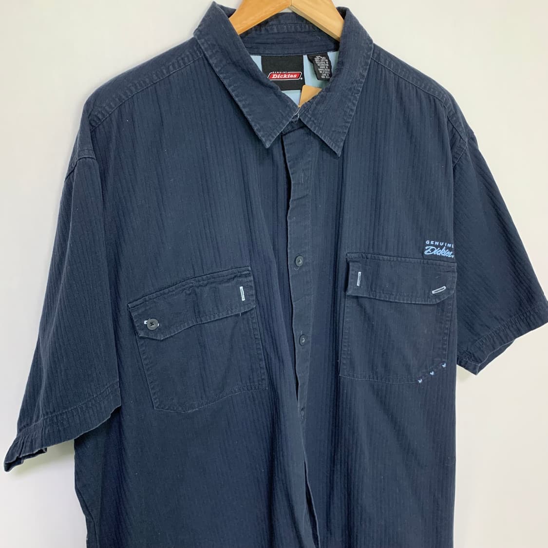 디키즈 제뉴인 네이비 반팔 셔츠 3XL 오버사이즈 빅사이즈 상품이미지4