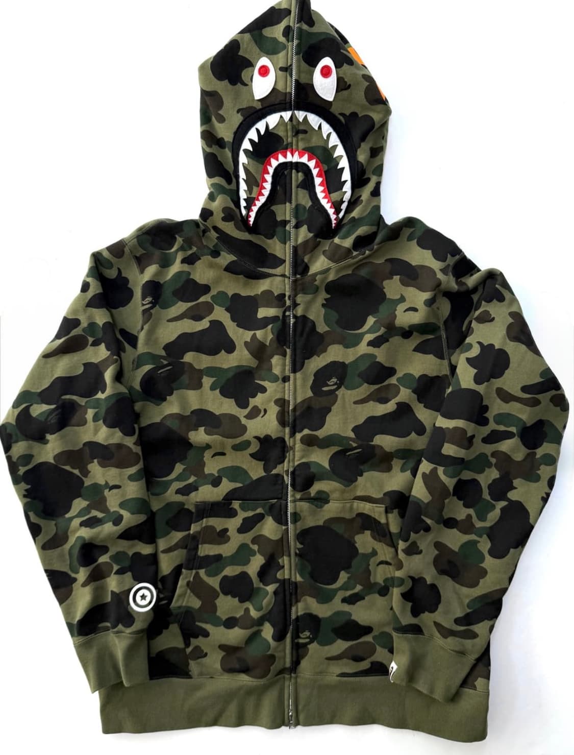 베이프 샤크 후드 풀집업 M 상품이미지1