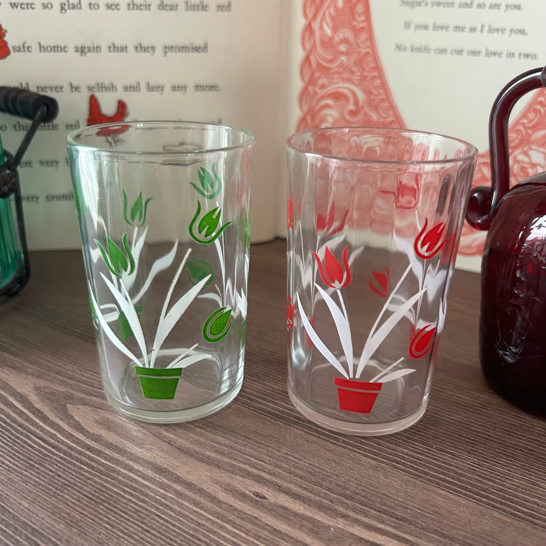 빈티지 유리 글라스 컵 세트 상품이미지3