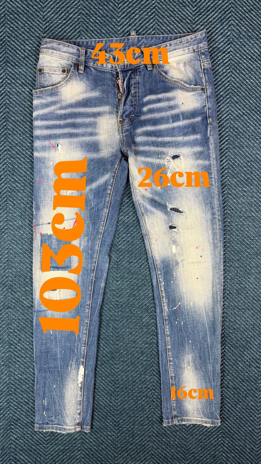 Dsquared2 스타일 빈티지 데님 팬츠 (EU 48 / M~L) 🔥 상품이미지5