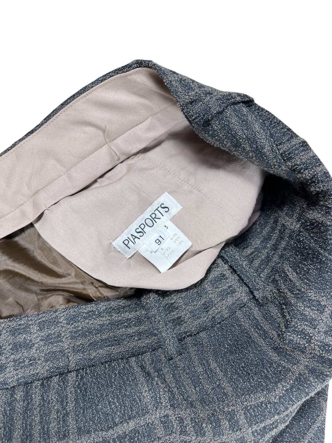 90s Pia Sports 울 혼방  체크패턴 슬랙스  상품이미지3