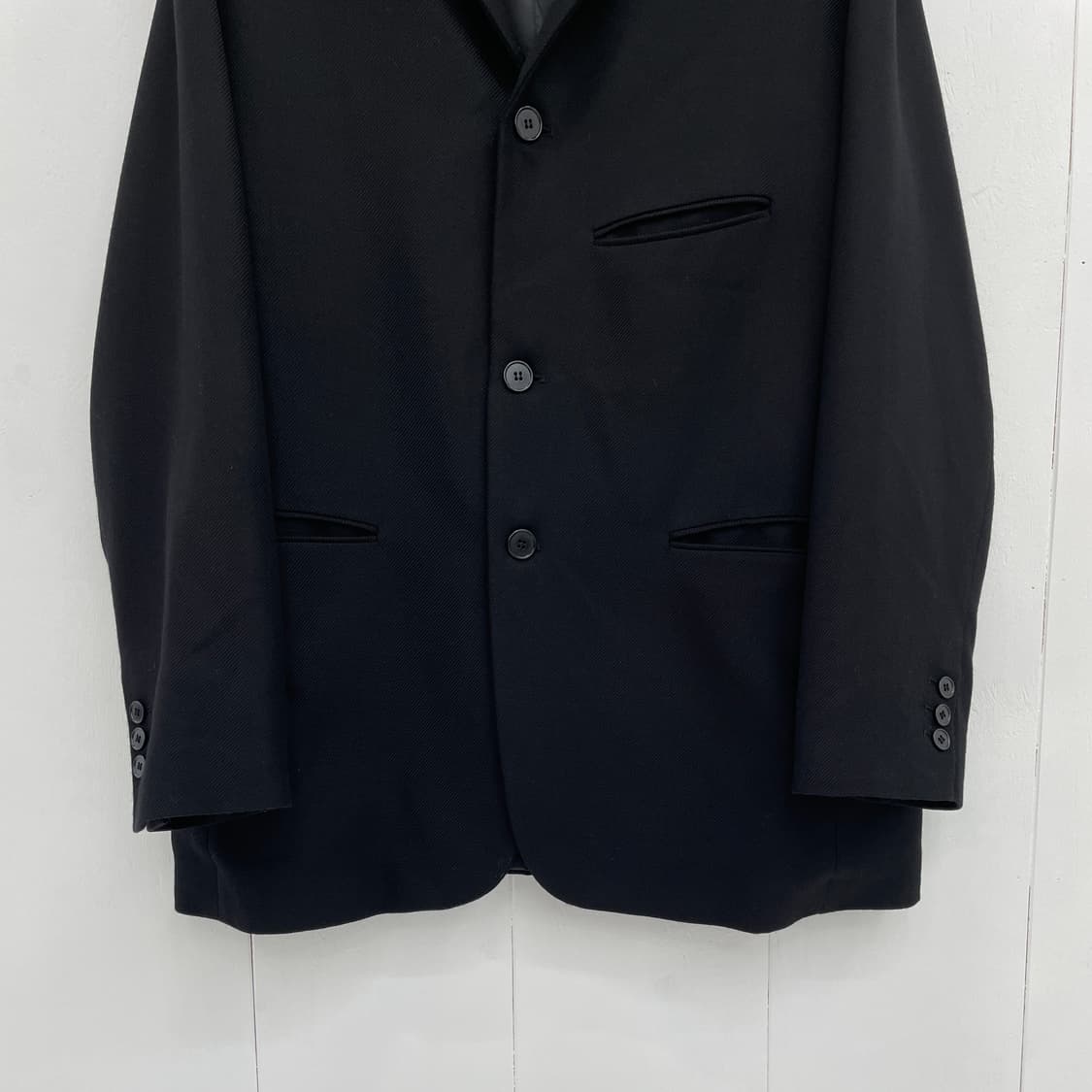 예아(YEAh) 울 100% 3버튼 싱글 블레이저 자켓 블랙 상품이미지6