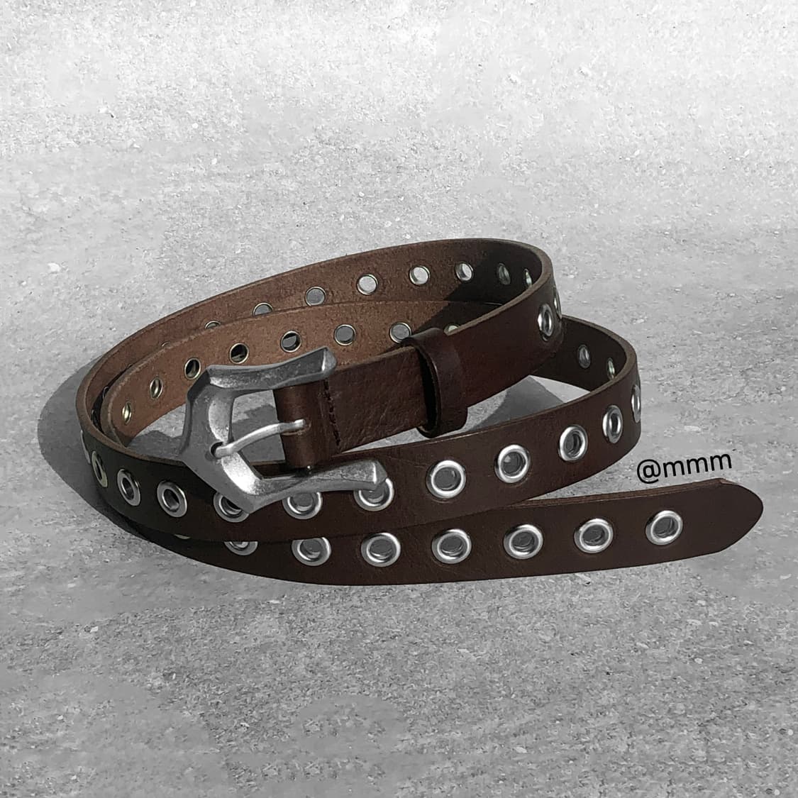 [Unisex] 아일렛 웨스턴 가죽 벨트 브라운 상품이미지5