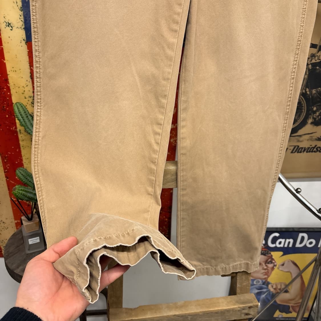 90s 폴로 랄프로렌 웰메이드 클래식 오피서 치노팬츠 빈티지워싱 N774 상품이미지4