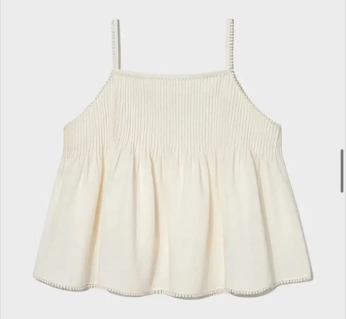 [킨더살몬] Pintuck Lace Sleeveless Top (크림) 상품이미지2