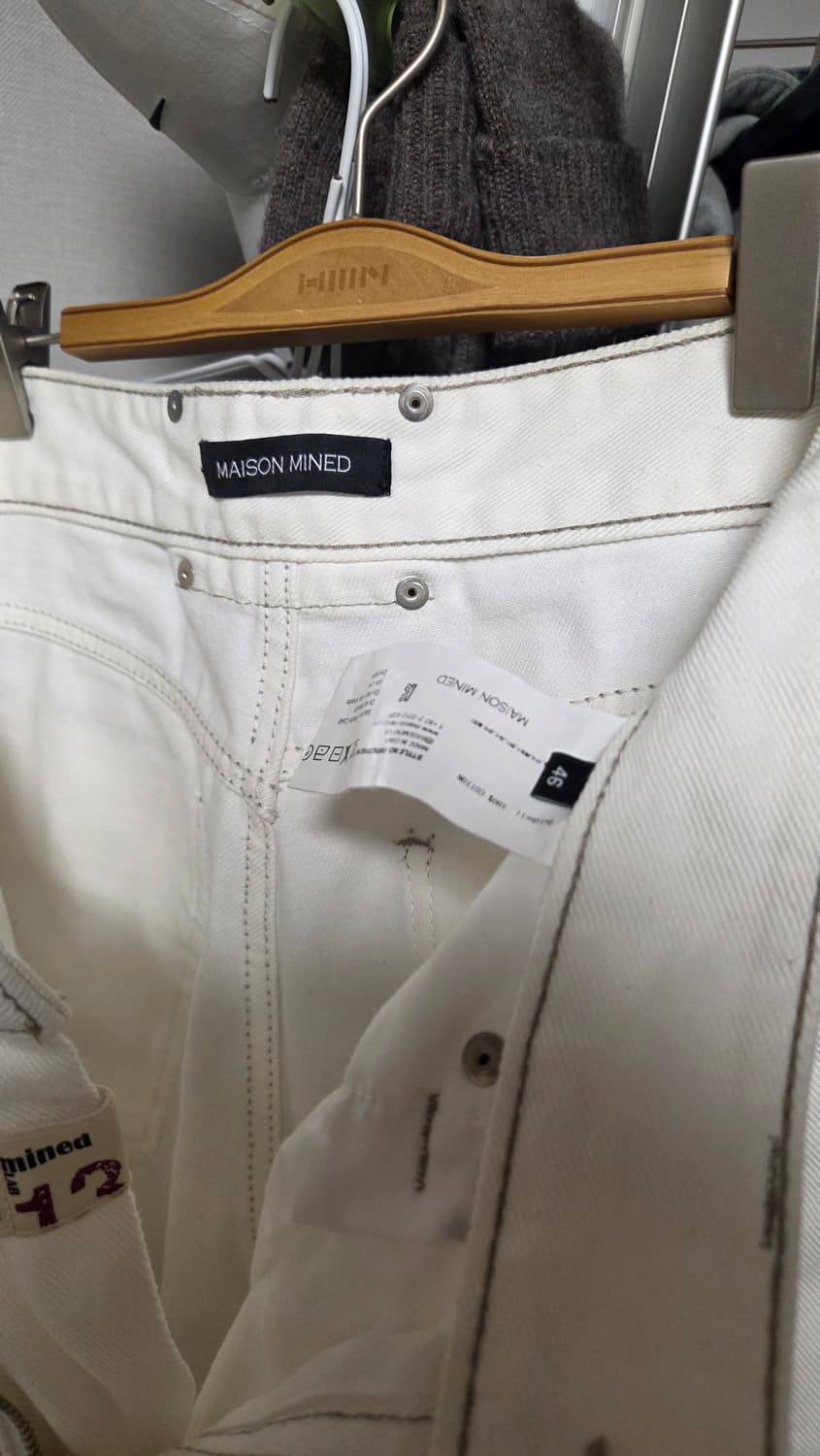 메종미네드 카고팬츠 화이트 46(S) 상품이미지2
