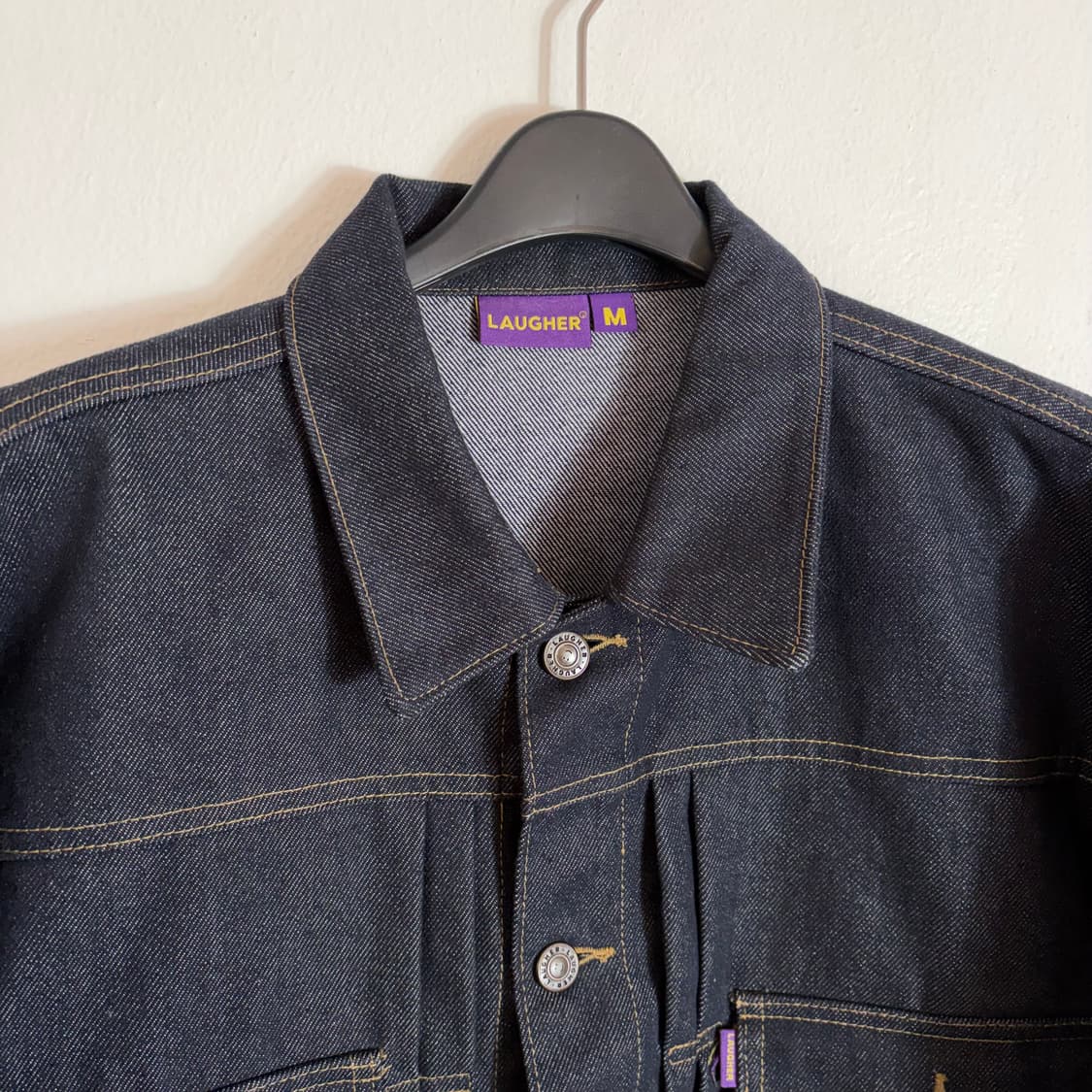 LAUGHER 데님 트러커 딥블루 자켓(M) 상품이미지4
