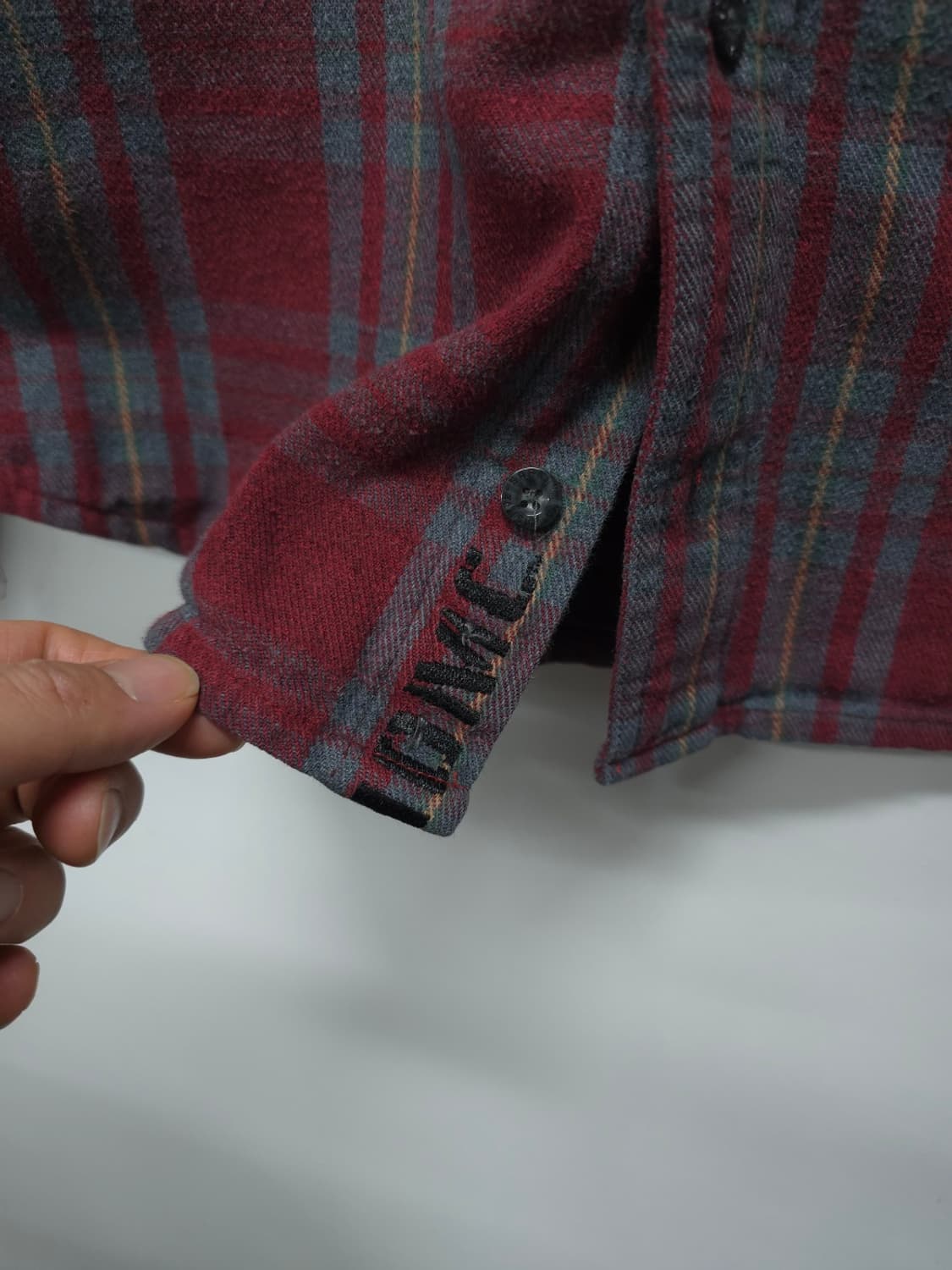 할리데이비슨 여성 정통 체크 플란넬 빈티지셔츠 (레드/그레이, S사이즈) 상품이미지4