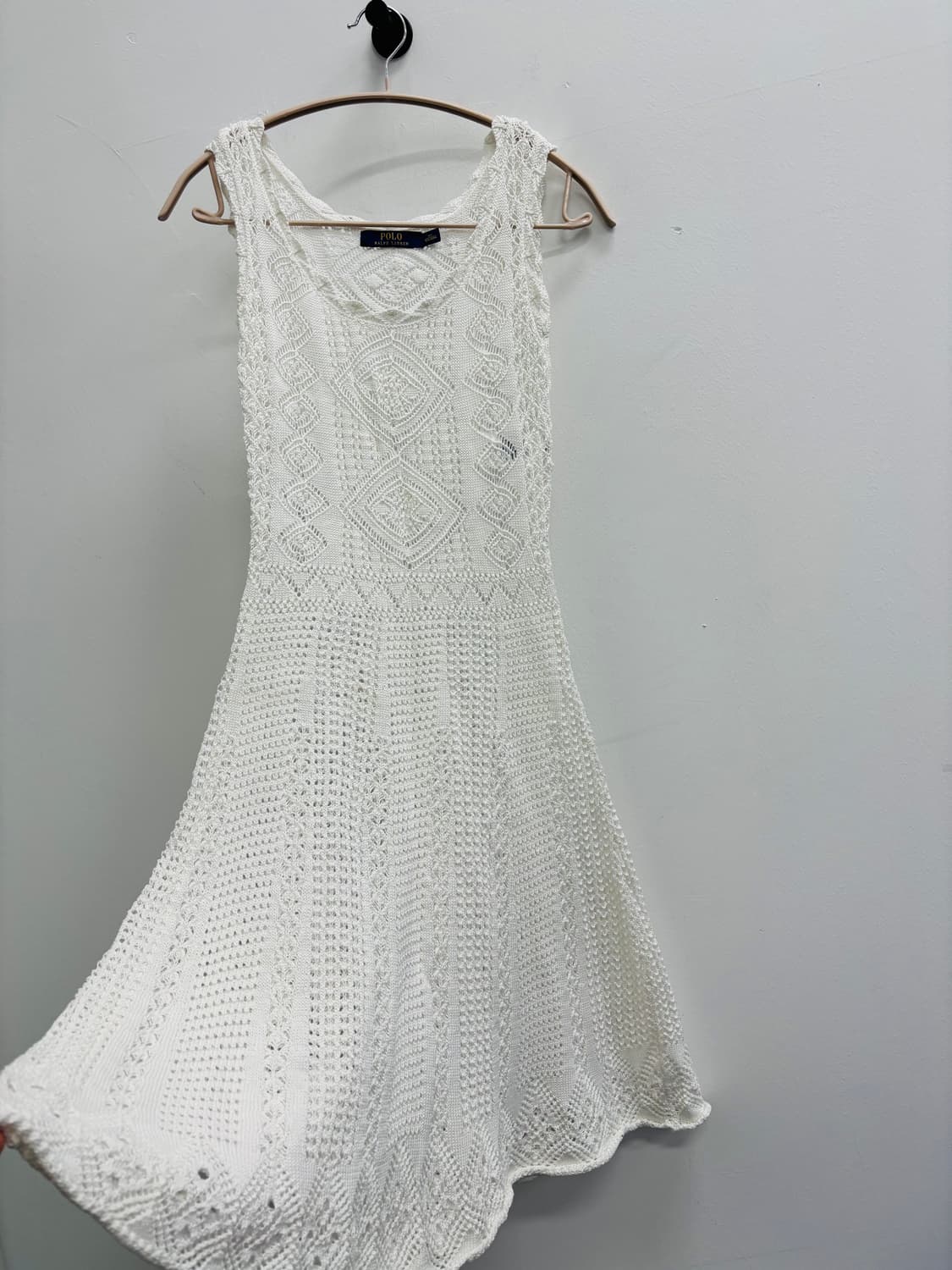 Polo 폴로 랄프 로렌 화이트 크로셰 니트 원피스 상품이미지2