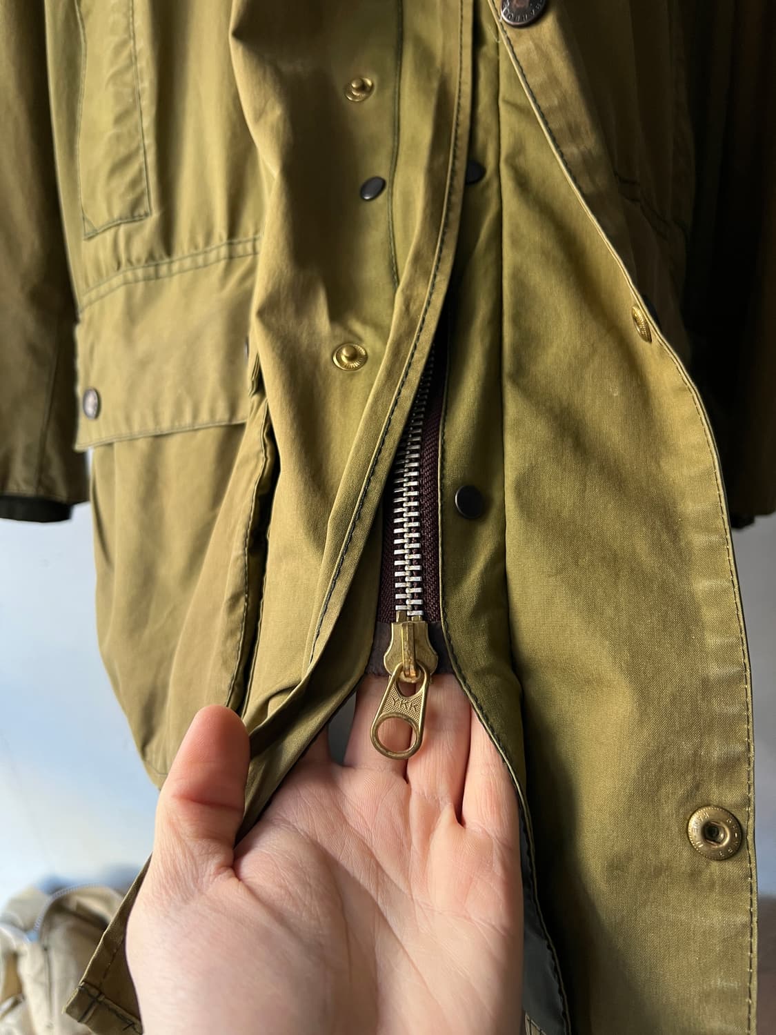 [XL]Barbour 바버 BORDER 보더 왁스 페이드 코튼 헌팅 자켓 상품이미지4