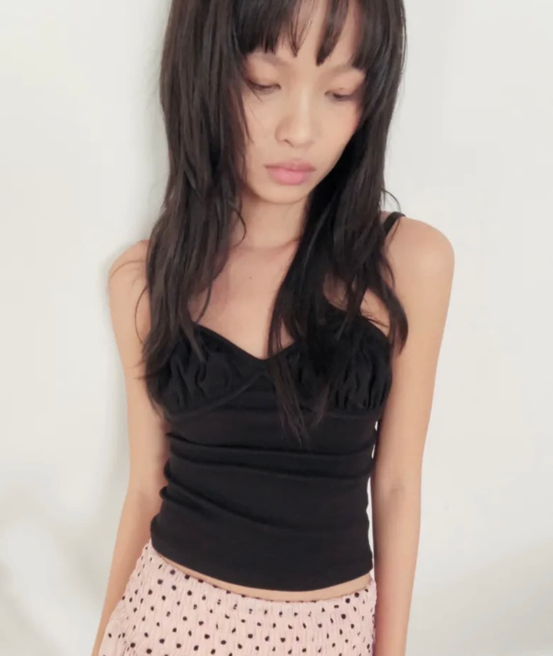 루즈슬립오버 버터 퍼프 탑 *블랙 상품이미지1