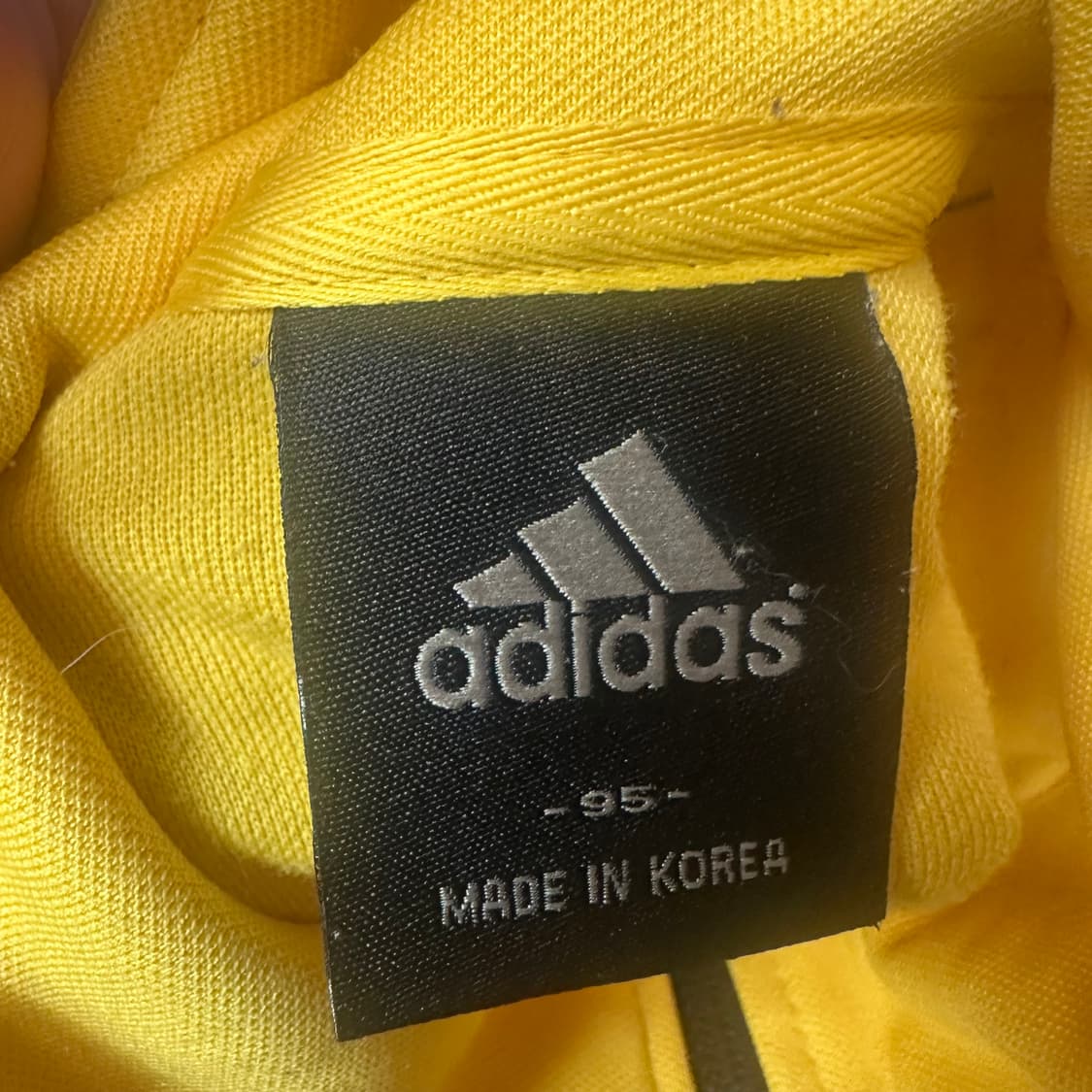 아디다스 퍼포먼스로고 블랙삼선 옐로우트랙탑져지 95 상품이미지3