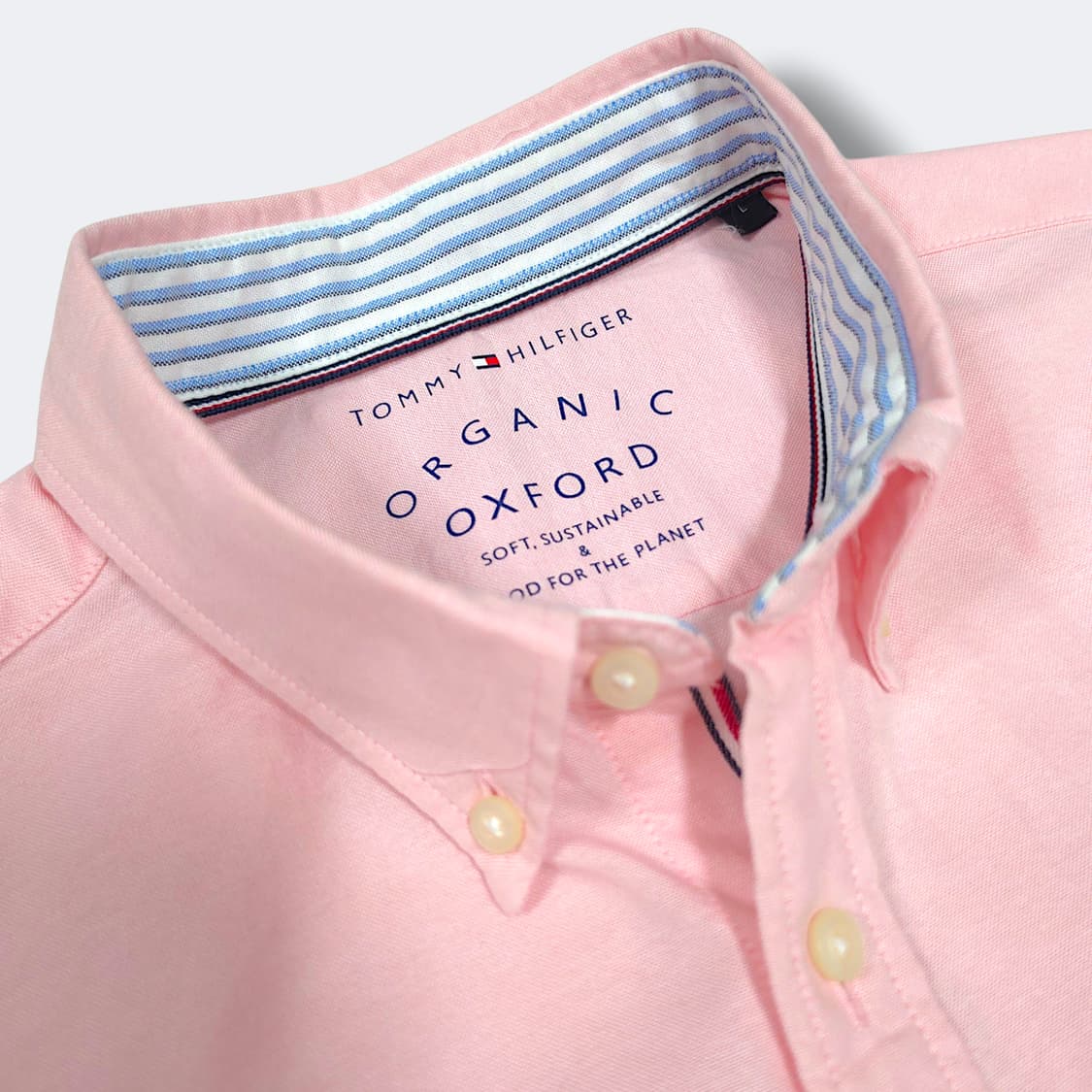 [L] 타미힐피거 핑크 오가닉 옥스포드 긴팔셔츠 상품이미지7