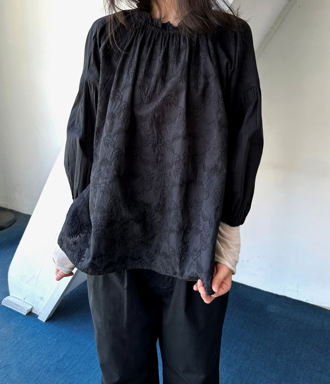 Wide silhouette High gauge cotton blouse 상품이미지7
