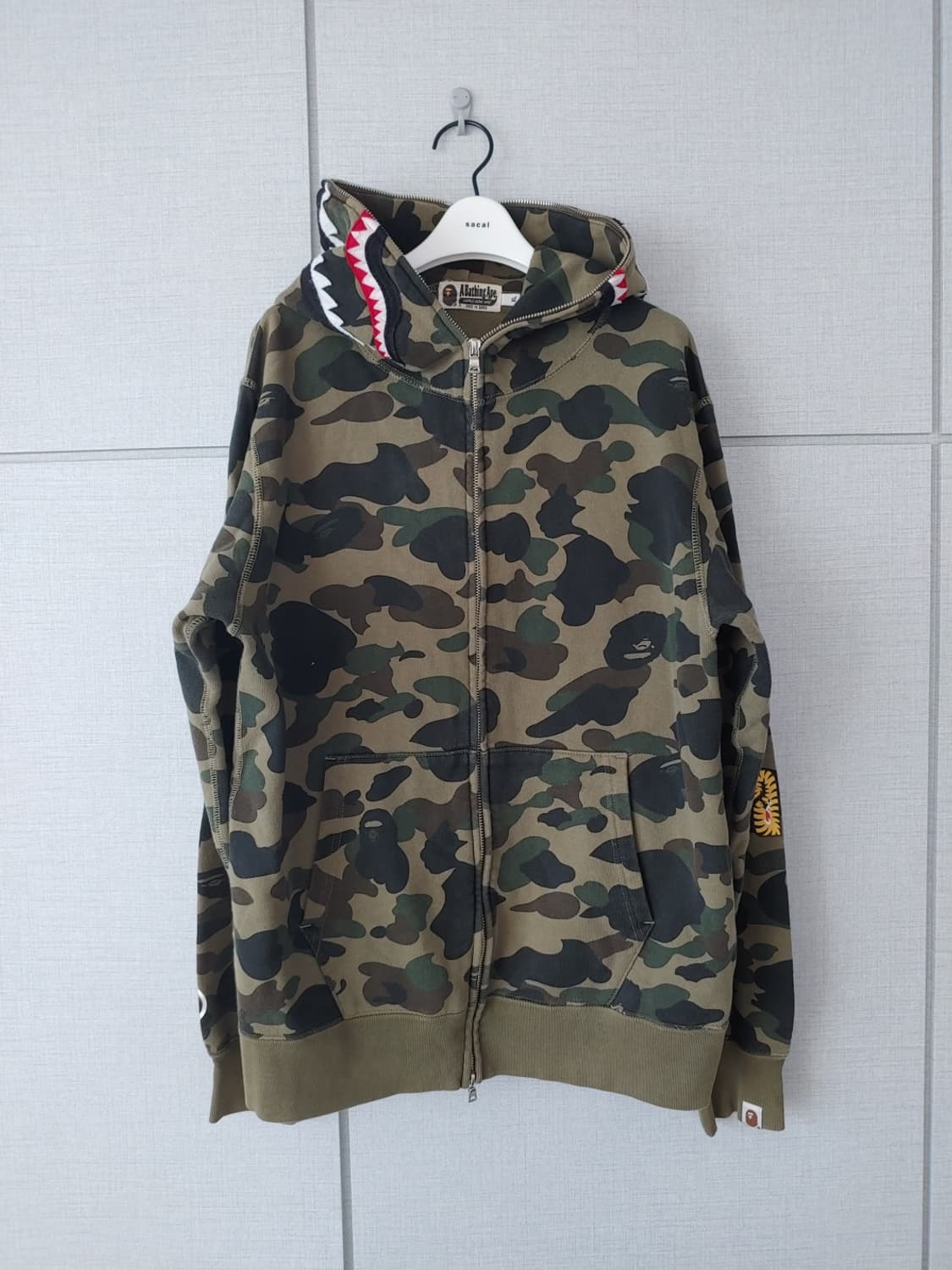 [XL] 베이프 2ND 녹계 샤크후드 상품이미지1