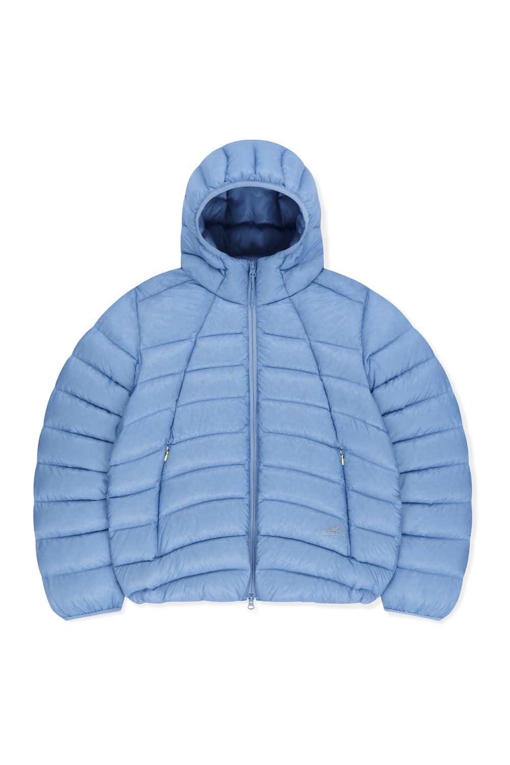 Sunlove Hooded Fly Light Down Jacket 블루S 상품이미지1