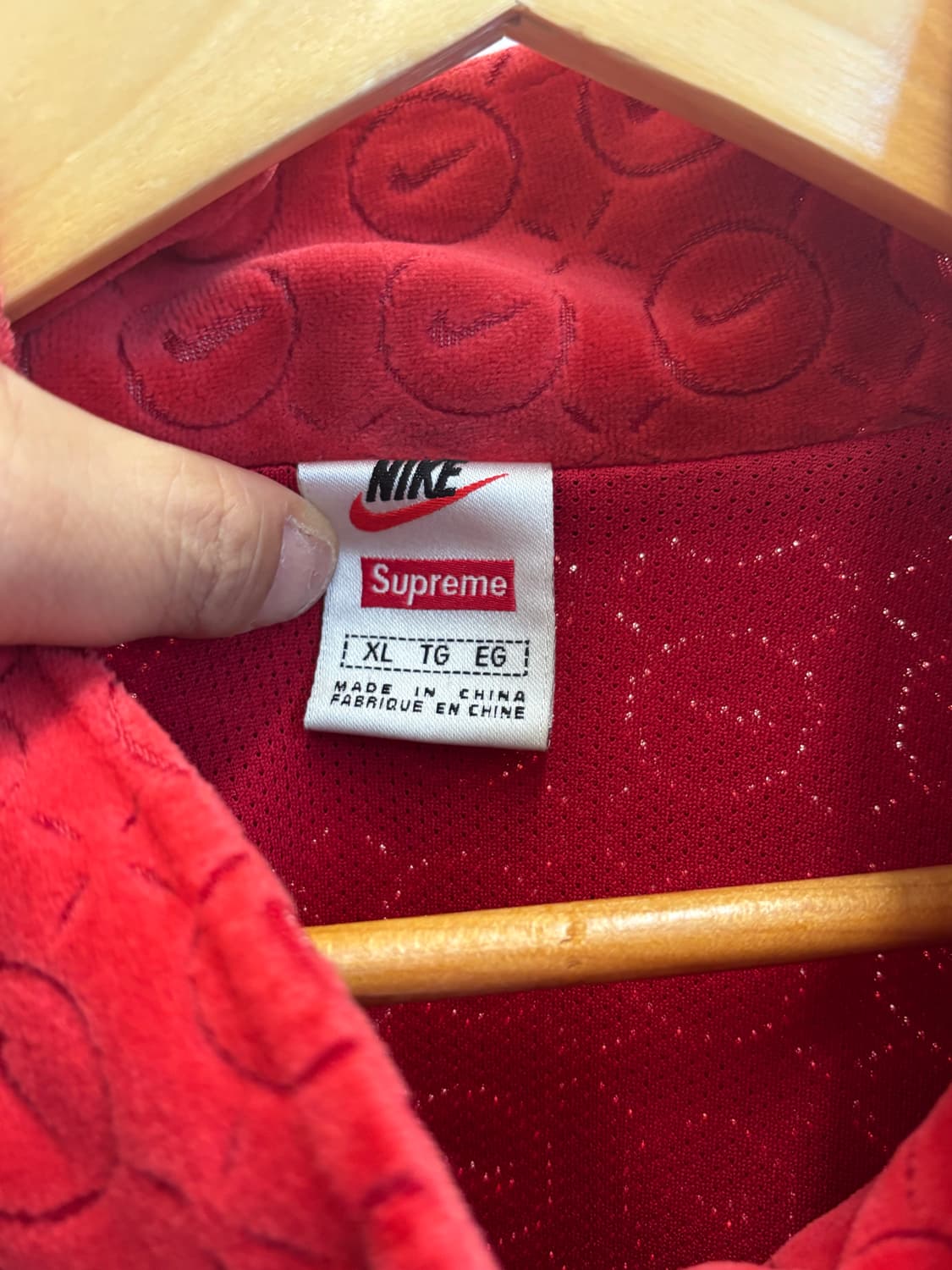 Supreme x nike velour track jacket 상품이미지5
