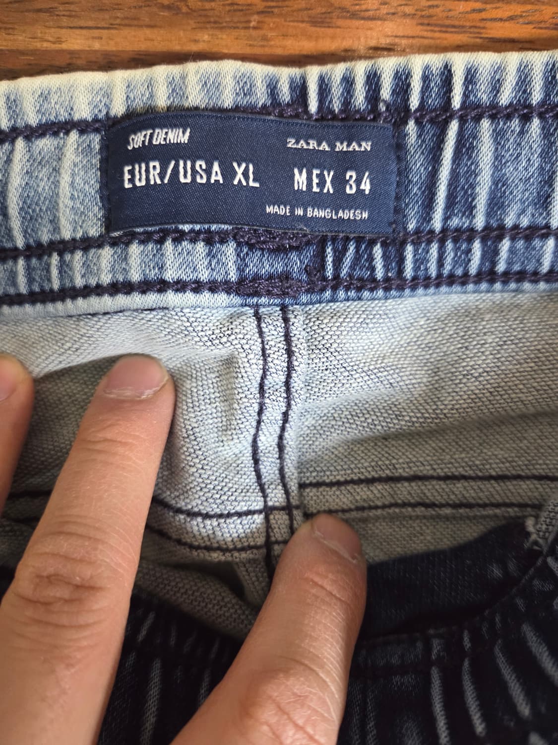 자라 빈티지워싱 베기핏 밴딩 반바지 xl 상품이미지4