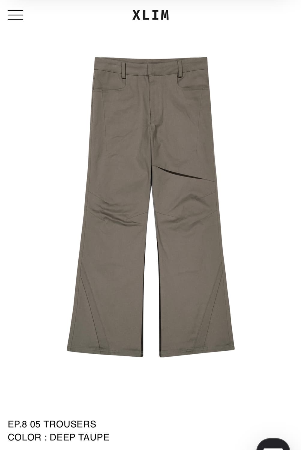 Xlim ep8 05 deep taupe trouser 상품이미지2