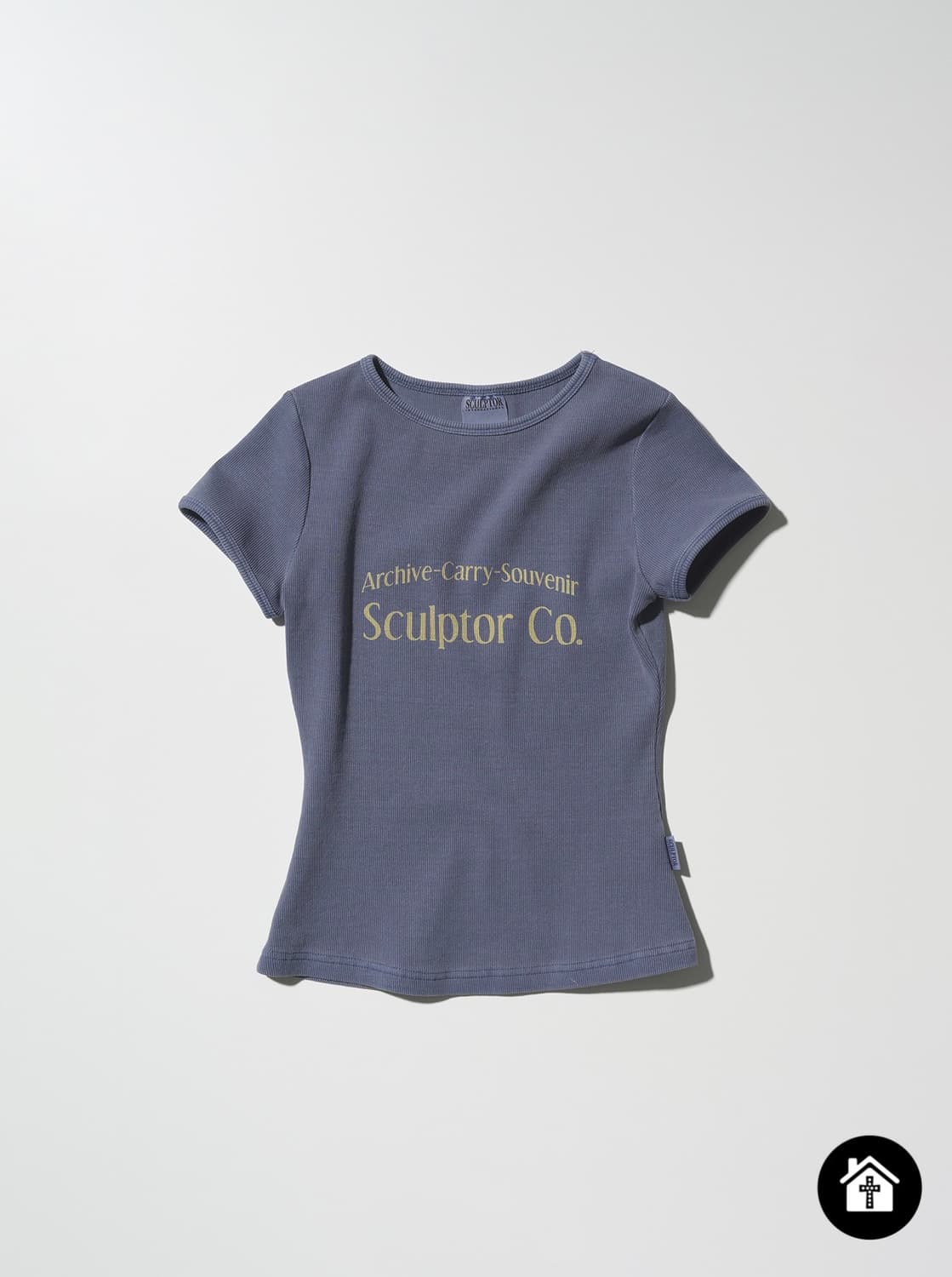 스컬프터 아카이브 피그먼트 베이비 티셔츠 (더스티 블루) 상품이미지1