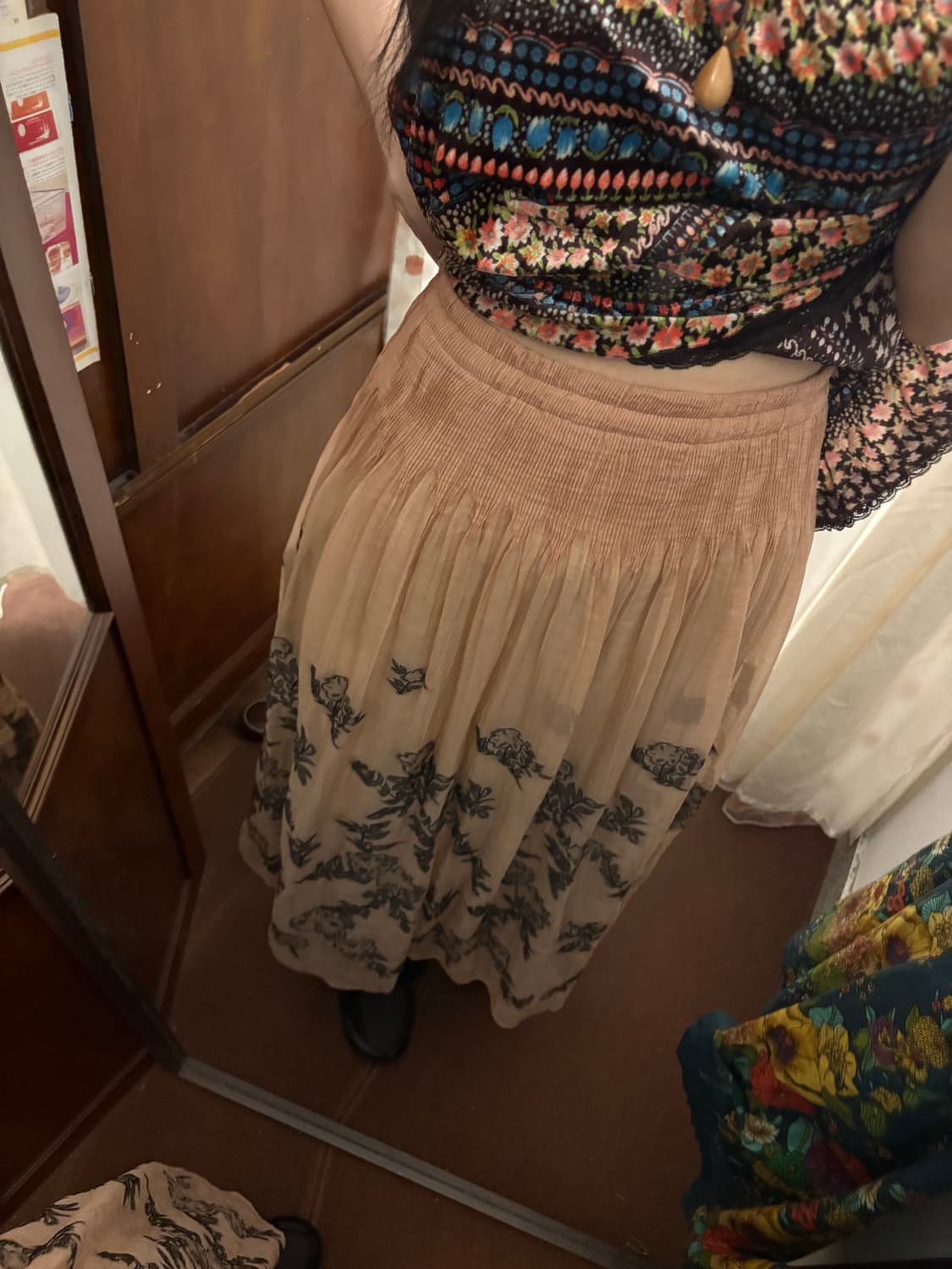jpn vintage floral skirt 상품이미지1