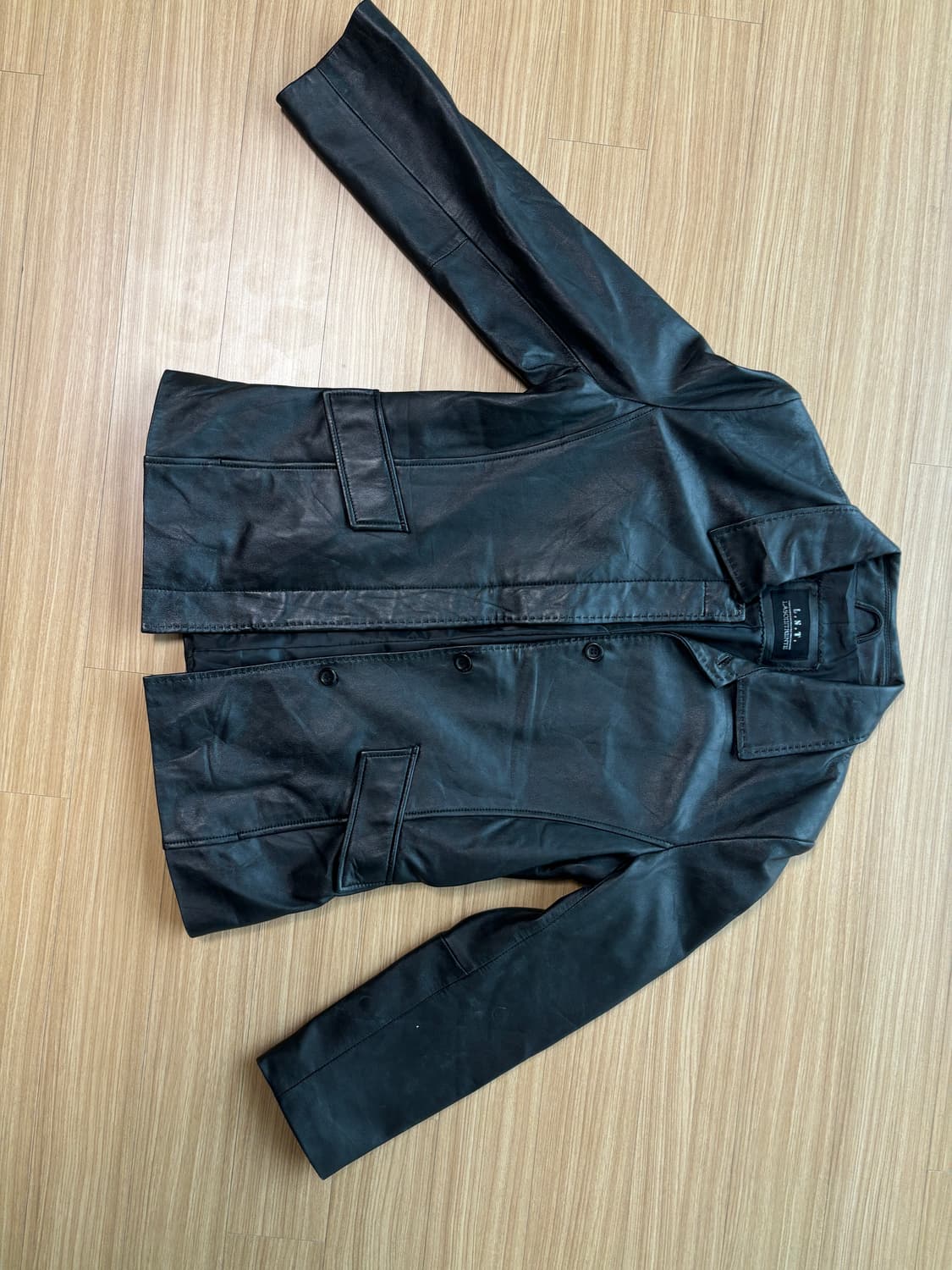 블랙 레더자켓 상품이미지4